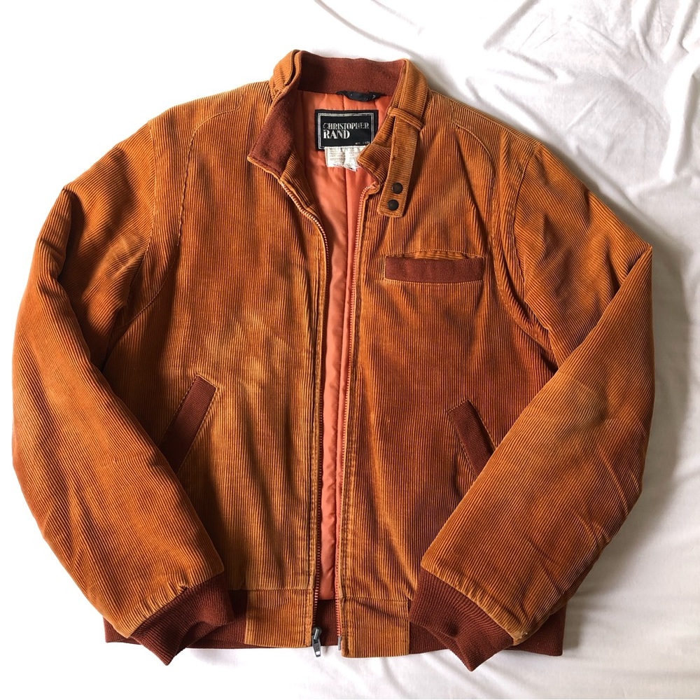 Vintage Orange Corduroy Jacket